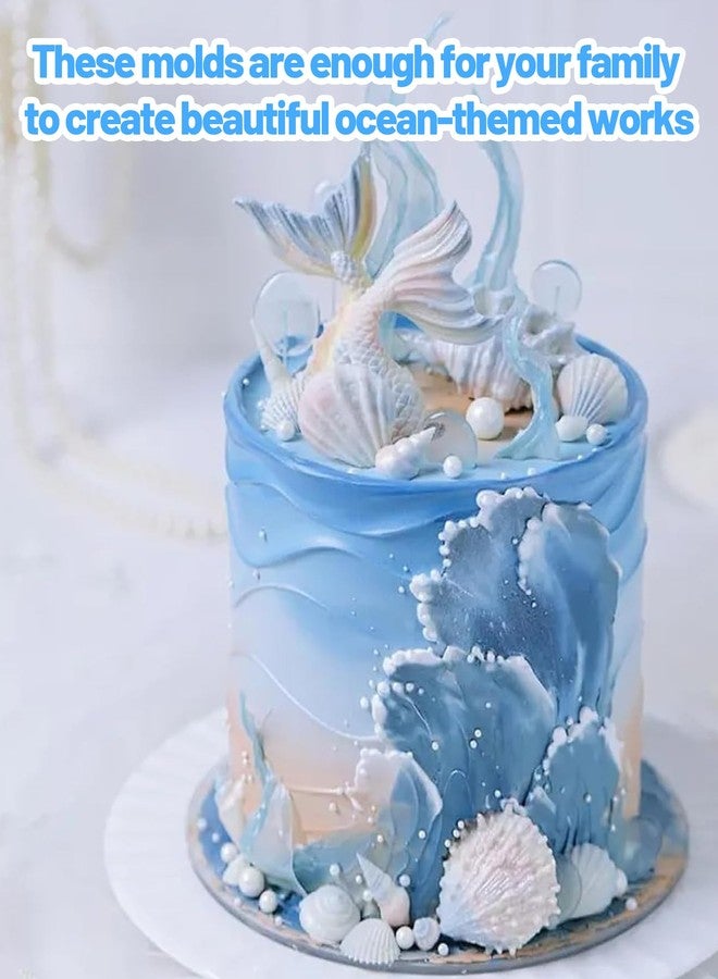 Buildcon 3 Pcs Candle Mould, Marine Theme Molds for Crafts, Candle Making Material, Seashell Cake Decorations, Chocolate and Soap Crafting, Reusable - Image 4